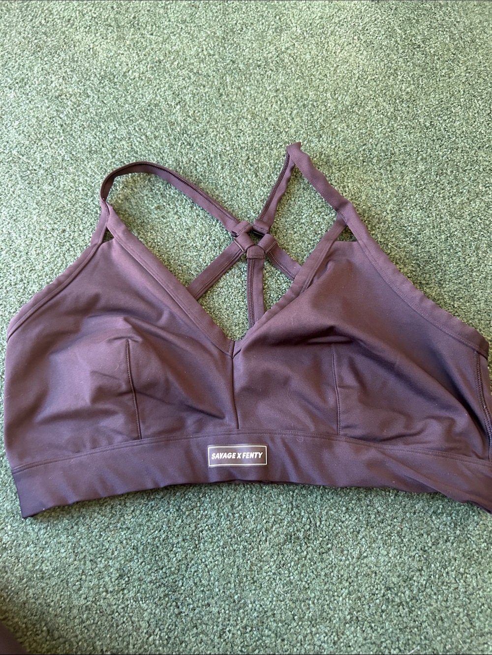 Savage X Fenty Plum Wireless Strappy Bralette with Ring Back Detail